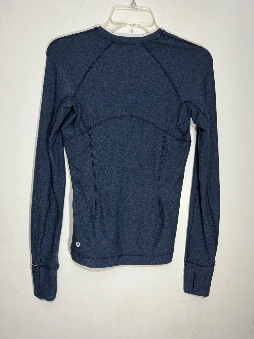 Lululemon Heathered True Navy Its Rulu Run Long Sleeve Shirt size 4